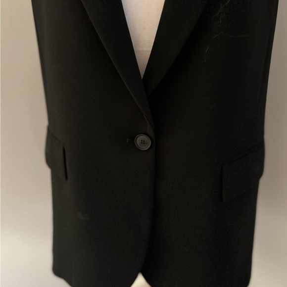 NWOT Zara Single Button Long Black Vest S - Picture 4 of 10